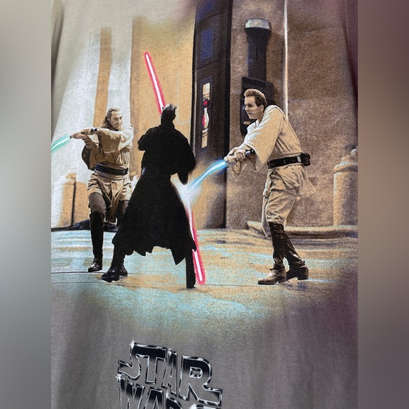 Vtg Star Wars Episode 1 The Phantom Menace Jedi vs. Sith T-Shirt Darth Maul Sz L - Picture 16 of 16